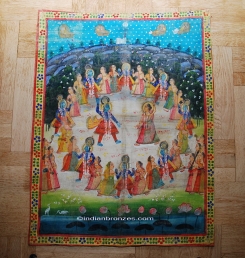 Pichhvai Krishna Rasa Lila (Piece IBH313, Image 4389)